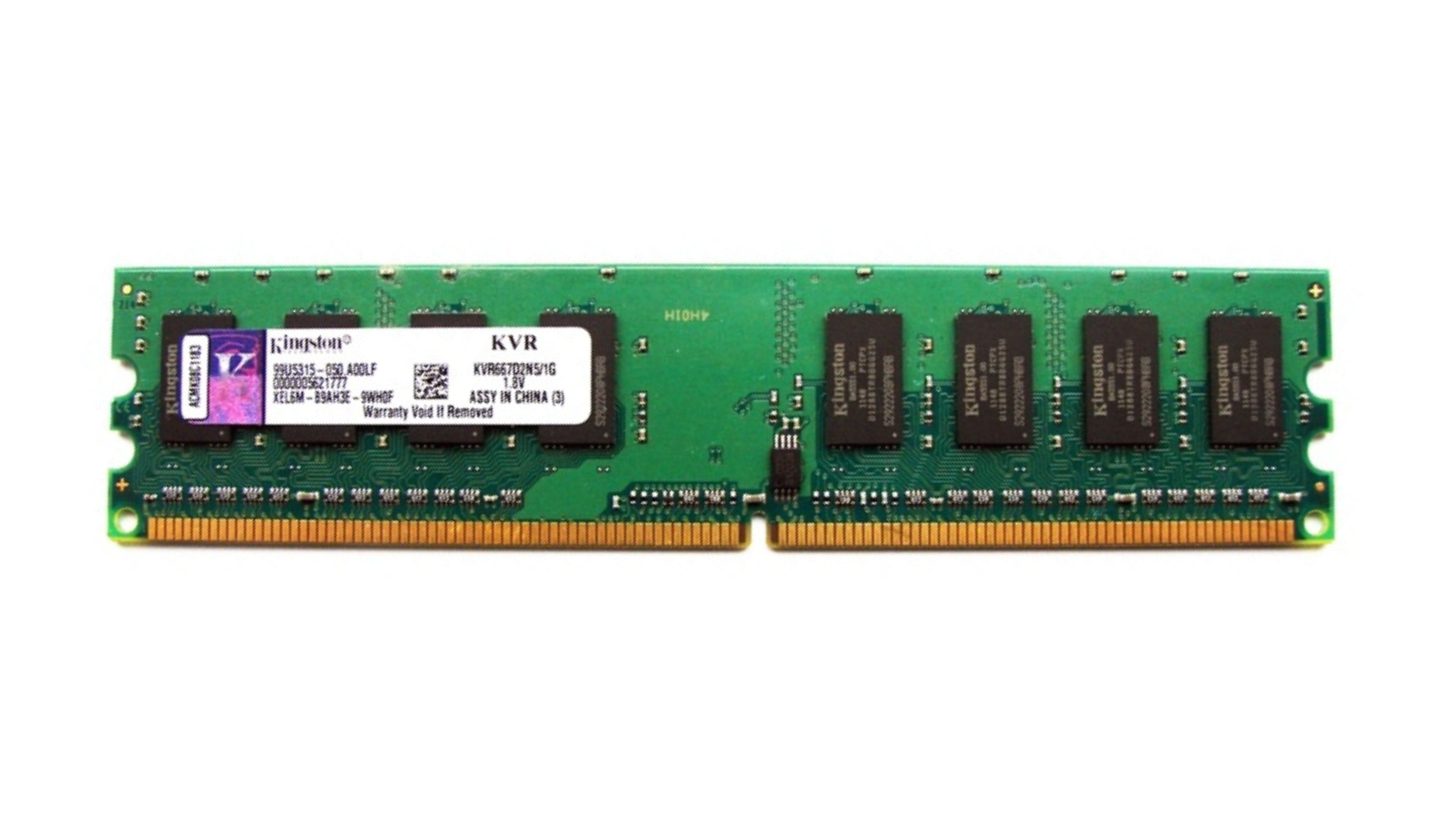 Kingston 1GB Non-ECC Unbuffered DDR2 667MHz CL5 240pin LONG