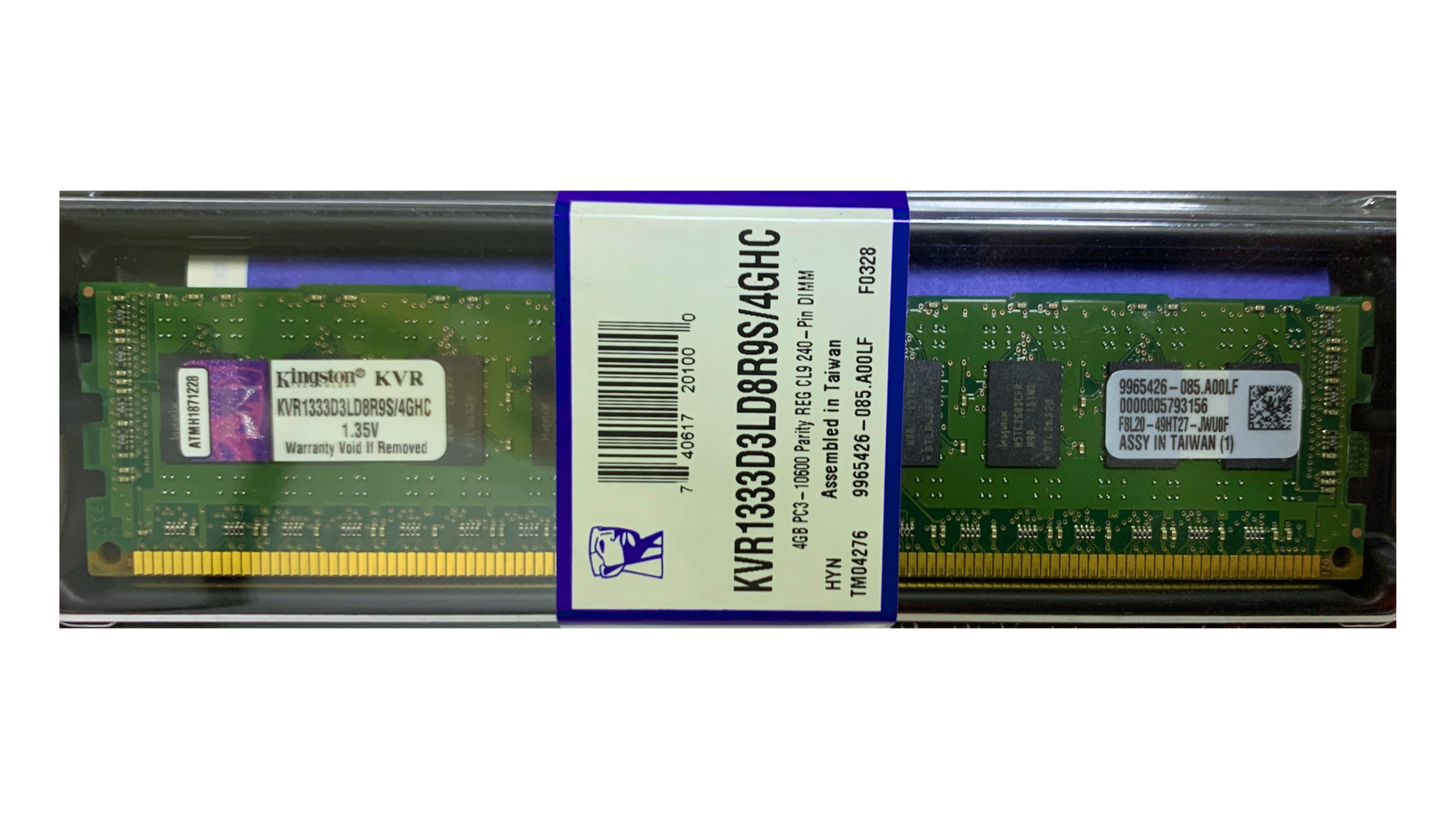 Kingston 4GB 1333MHz DDR3L ECC Reg CL9 DIMM DR x8 w/TS