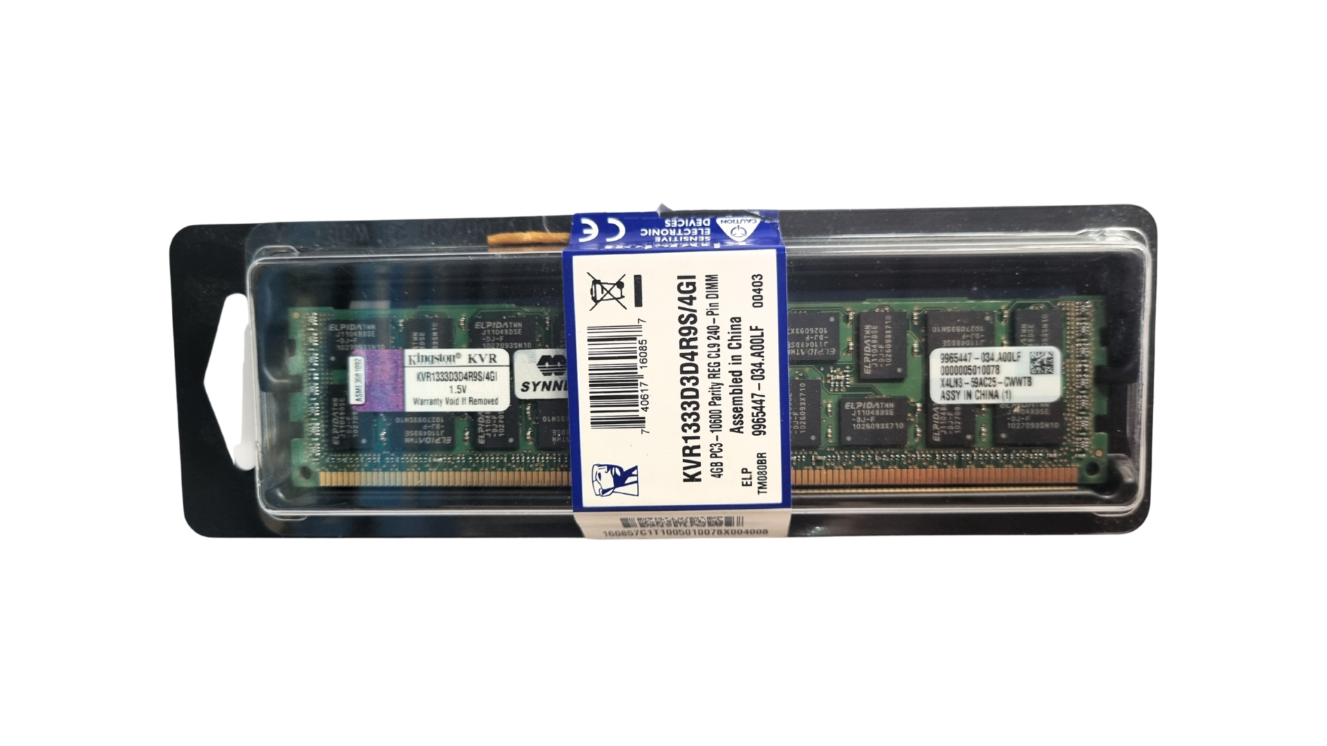 Kingston 4GB ECC Registered DDR3 1333MHz , RoHS, Dual