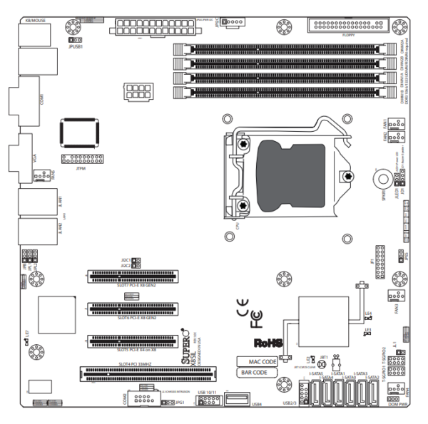 Supermicro X8SIL-F motherboard - Image 2